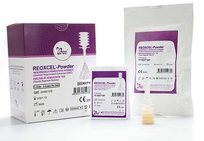 Reoxcel Powder Absorbable Hemostatic Powder - Oxidized Regenerated Cellulose (ORC)